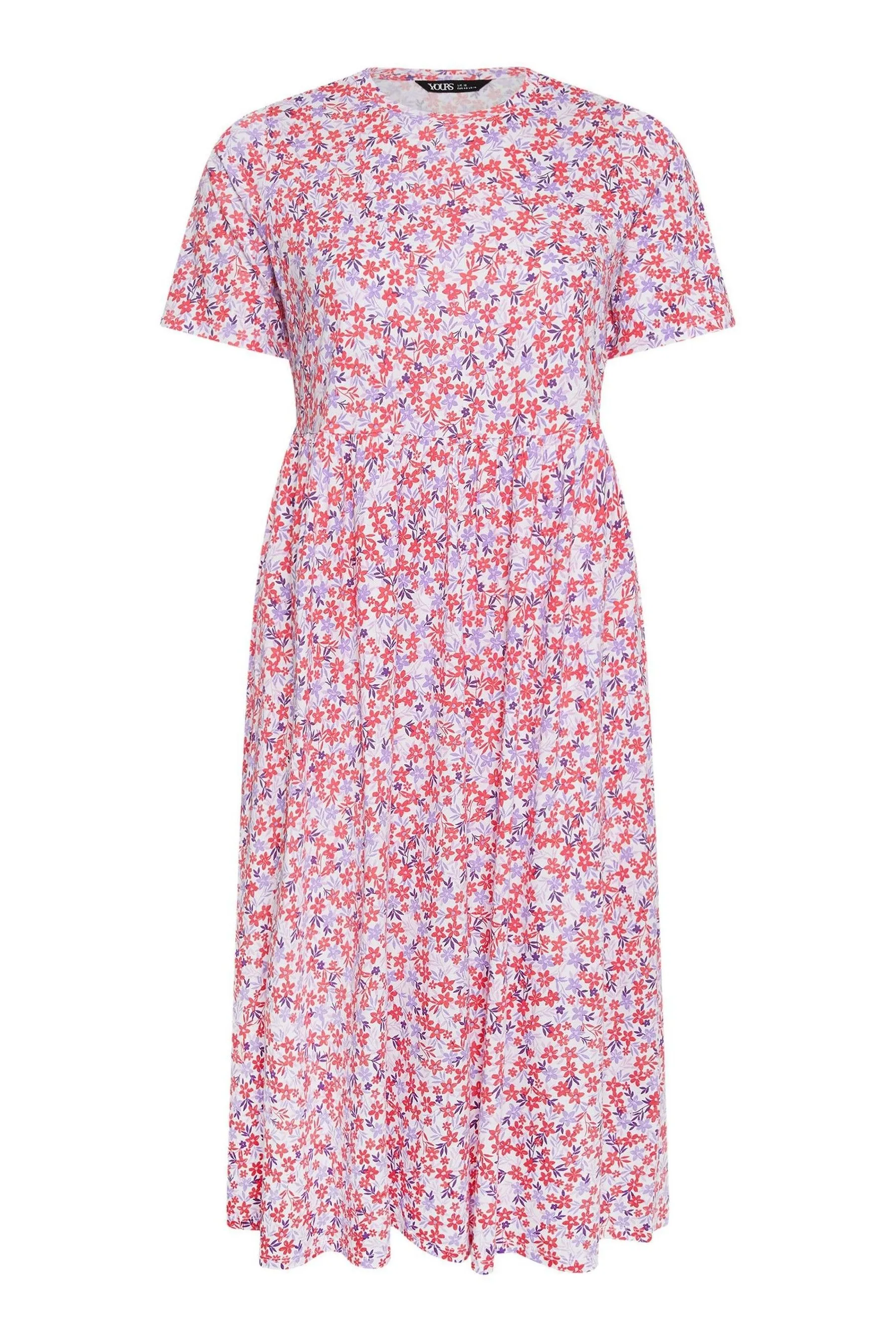 Yours Curve Abstract Print Pure 100% Cotton Midaxi Dress    