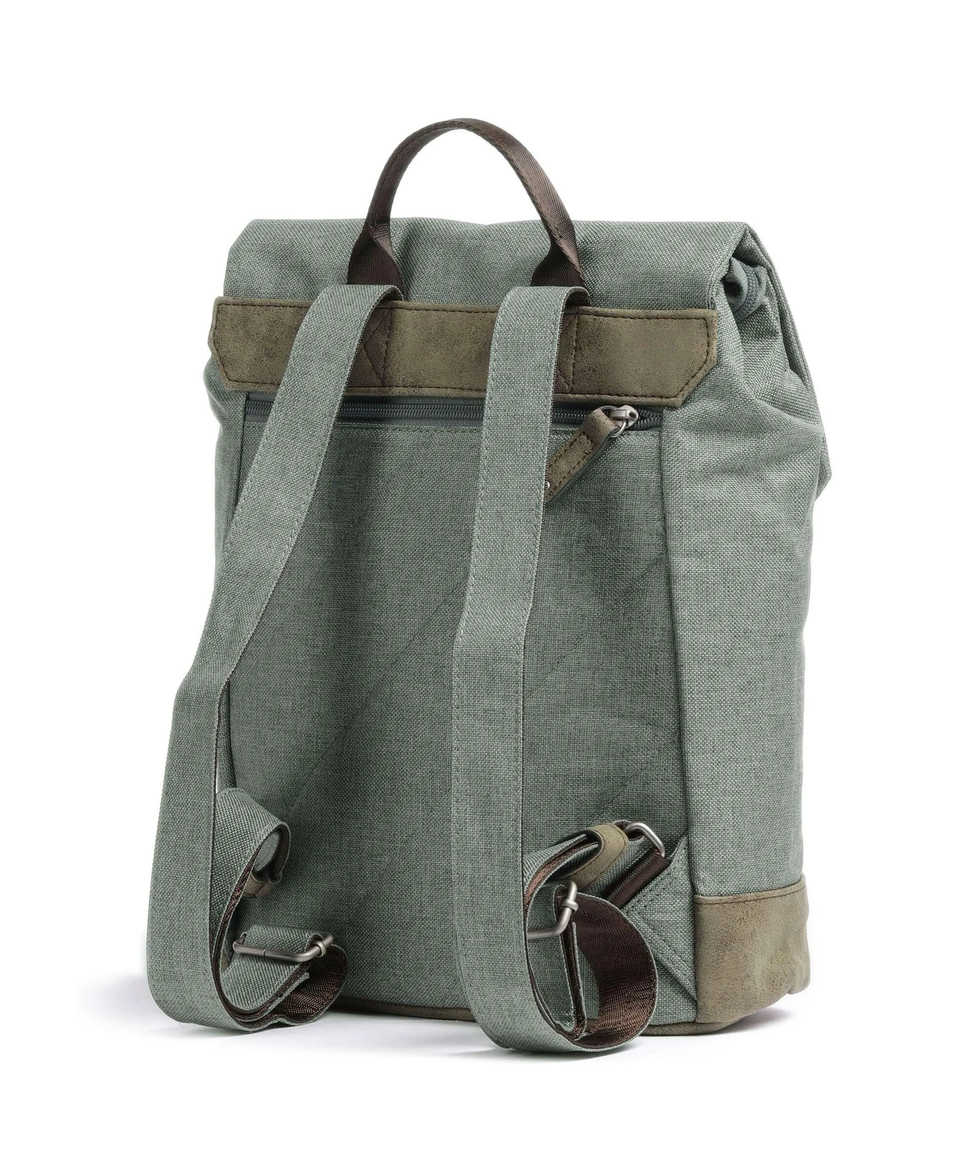  Zwei Olli OR13 Zaino pelle sintetica, poliestere grigio-verde  